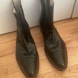 Cousu Goodyear Leather Chelsea western boots size 6.5 black MADE IN FRANCE
